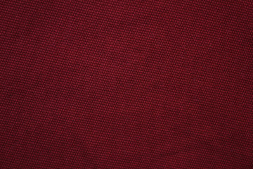 Sticker - Dark burgundy red fabric texture background, empty abstract close up brown tone wallpaper. Empty dark fabric pattern, natural cotton blend design with blank copy space top view