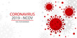 Corona virus - 2019 - nCoV. Covid 19 Banner with Coronavirus Bacteria Cell Icons. Coronavirus concept Vector illustration.