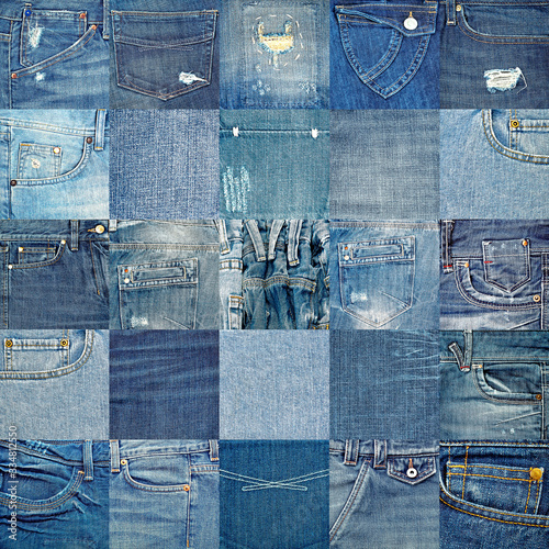 Fotomural blue jeans background with copy space for your text