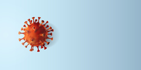 3D Illustration of coronavirus cell background template vector.