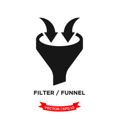 Wall Mural - filter icon in trendy flat style, funnel vector icon