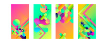 Modern Abstract Covers Set. Cool Gradient Shapes Composition. Eps 10 Vector Art Illustration