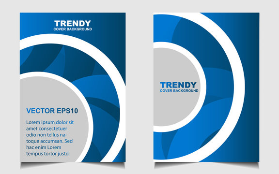 Modern blue a4 brochure cover design background template for business and corporate. Layout space for text or photo. Vector graphic can use company profil, flyer, presentation, advertising, banner