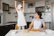 © Serhii - Happy mother and little son in the kitchen, happy time and togetherness
