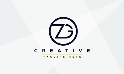 Aufkleber - Modern letters ZG, Z&G Logo Design Template Vector monogram.