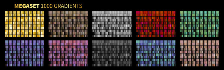 vector gradients megaset big collection of metallic gradients 1000 glossy colors backgrounds gold, b