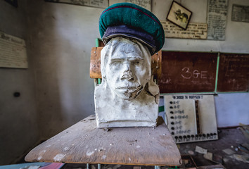 Wall Mural - Classroom of abandoned school in Mashevo village located in Chernobyl exclusion area, Ukraine