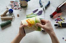 Decorating Tin Cans With Decoupage Napkins, Jute Rope And Using Various Decor Elements. Do It Yourself. Step By Step. Step 8 Decorating Banks With Colored Napkins. Zero Waste. Other Uses Of Packaging