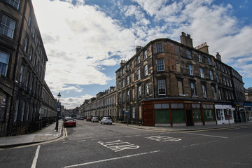 Empty streets of Edinburgh during quarantine of Covid-19