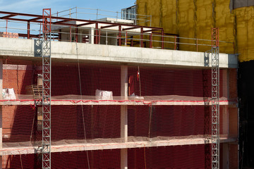 View of a building construction site