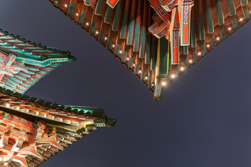 Wall Mural - teng wang pavilion in nan chang jiang xi province China at night