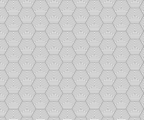 Repeating triangles in hexagon shape vector pattern 