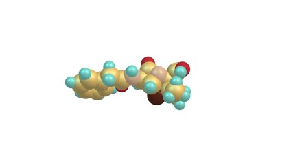 Sticker - Penicillin molecule rotating video full HD
