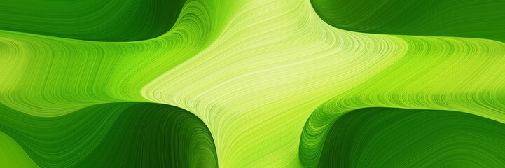 Poster - abstract dynamic futuristic banner. modern curvy waves background design with khaki, green and yellow green color