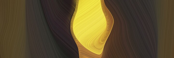 Leinwandbilder - abstract futuristic background banner with very dark violet, pastel orange and bronze color. modern waves background illustration