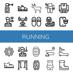 Canvas Print - Set of running icons