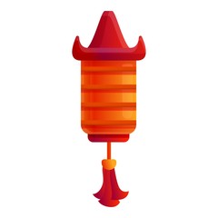 Poster - asian lantern icon. cartoon of asian lantern vector icon for web design isolated on white background