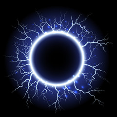Wall Mural - lightning strikes and sparks, electrical energy on transparent background. lightning flash and spark