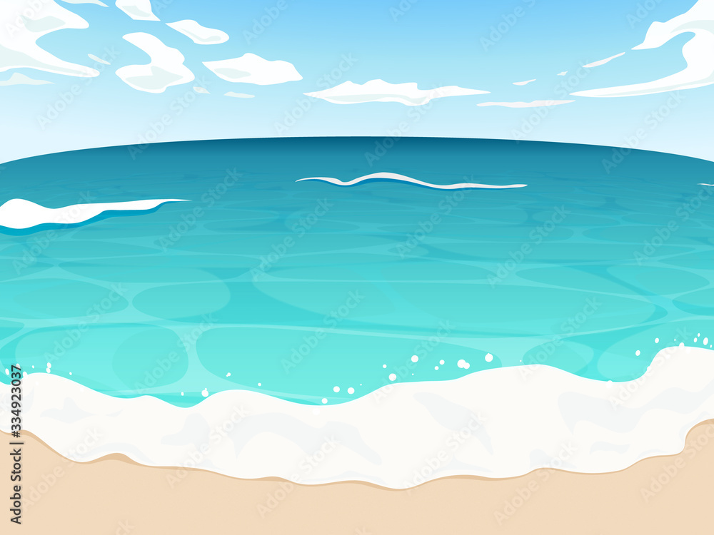 透明感のある海と空の背景1 魚眼 Background Wall Mural Backgrou 猫エンジン