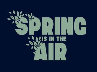 Poster - Lettering motivative composition with decorative foliage text 