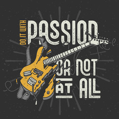 Poster - vector letterin composition with text quote 
