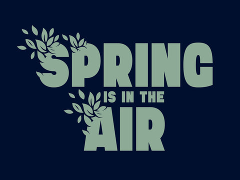 Lettering motivative composition with decorative foliage text 