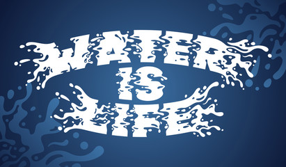 Fototapete - Lettering composition with splashing text quote 