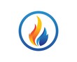 © sangidan - Fire flame Logo icon vector illustration design