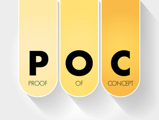 Poster - POC - Proof of Concept acronym, business concept background