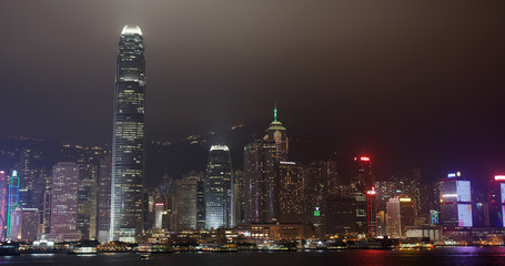 Hong Kong city town night