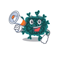 Sticker - Cartoon character of herdecovirus having a megaphone