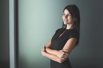 Wall Mural - modern business lady standing in the office