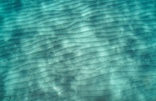 Sand Ripples Underwater On The Seabed Seen From Above, Natural Scene, Mediterranean Sea