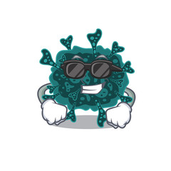 Poster - Cool herdecovirus cartoon character wearing expensive black glasses