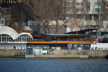 Wall Mural - Cafe on the embankment