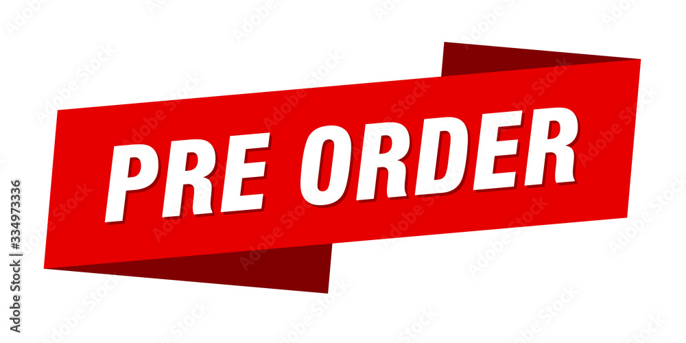 pre order banner template. pre order ribbon label sign Stock Vector ...