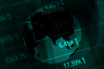 stock market numbers display exchange rate scoreboard economy business investment success deal conce