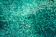Turquoise square mosaic tiles for background