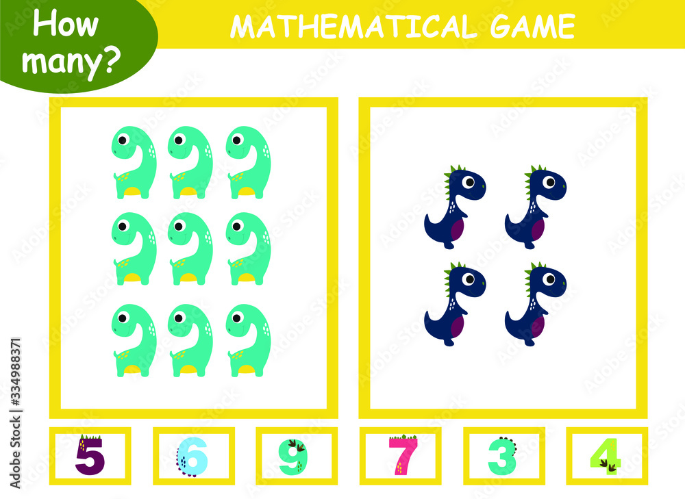 How many? educational page with mathematical games for children. how ...
