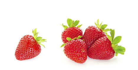 Sticker - Strawberry isolated on white background