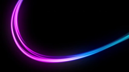 Poster - Glowing neon rays abstract background motion. Bright energy flow for business presentation. Seamless loop.
