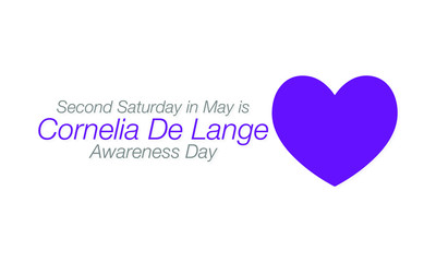 Vector illustration on the theme of Cornelia De Lange (CDLS) awareness day observed each year on second Saturday in month of May.