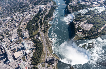 Wall Mural - Aerial view of Niagara waterfall in the summer