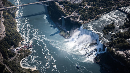 Wall Mural - Aerial view of Niagara waterfall in the summer