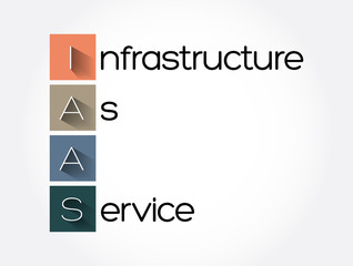Poster - iaas - infrastructure as a service acronym, concept background