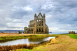 Whitby Abby now derelict and formally a Benedictine abbey and is situated overlooking the sea on the East cliff above the fishing village and is used today by sailors as a landmark at the headland. . 