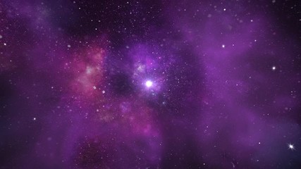 Wall Mural - scenic spiral infinite galaxy outer space travel center moving stars nebula loop animation. flying i