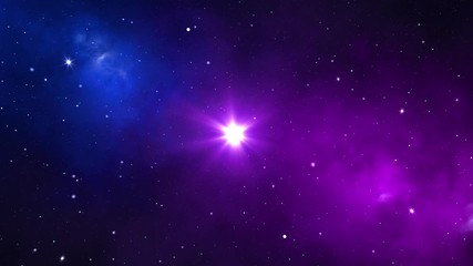 Wall Mural - scenic spiral infinite galaxy outer space travel center moving stars nebula loop animation. flying i