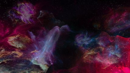 Wall Mural - Space Nebula Background 3d Render