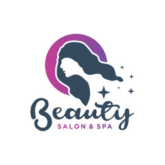 Canvas Print - Hair salon and beauty logo